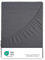 Hausfelder Spannbettlaken 90x200 bis 100x200 cm; Jersey Baumwolle Kollektion Bettlaken Spannbetttuch, 90x200cm bis 100x200cm Standardmatratzen, 15 bis 25cm Matratzenhöhe, Anthrazit-Schwarz