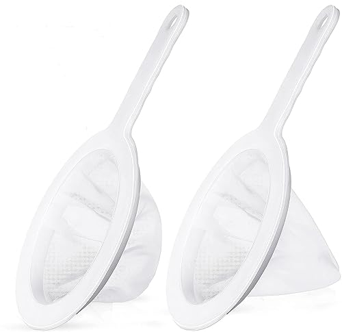 2pcs Shrimp Brine Collector Net Separator Artimia Harvest Sieve Strainer for Filter Brine Shrimp Hatchery Fry Brine Shrimp Eggs for Hatching Baby Fish Separator (200 mesh)
