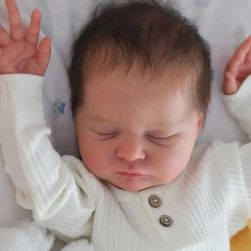 Anano 19 Realistische Reborn Baby Puppen Mädchen Laura Handgemachte Full Vinyl Körper Anatomisch Korrekte Baby Puppe Spielzeug für Kinder Alter 3+