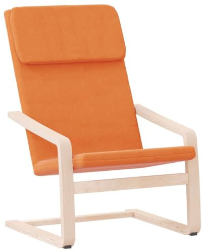 HETFTJN Clubsessel Camping Sessel Balkon Sessel Stillsessel - Relaxsessel Dunkelgelb Stoff für Wohnzimmer Balkon Studierzimmer Büro