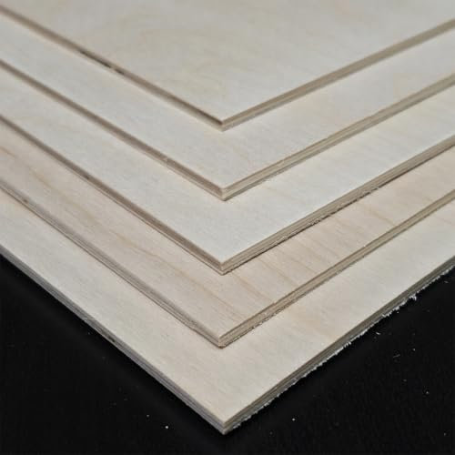 AtHaus Contreplaqué 4mm | Panneaux multiplis | Feuilles de bois | Panneaux en bois | Contreplaqué bouleau | Découpes au choix: 40x30 cm