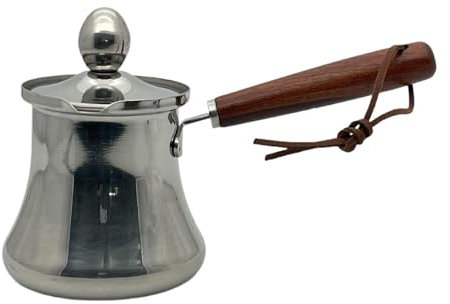 SiaBiced Ensemble de Cafetière Turque en Acier Inoxydable avec Poignée Isolée, 550ml