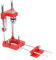 Entgoinggo Portable Drilling Positioner, Adjustable Drill Bench Press Stand, 280 * 240mm Drilling Positioner Multi-Angle Drill Guide, for Woodwork Projects(red)