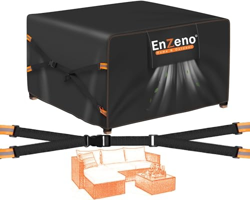 Enzeno överdrag för trädgårdsmöbler vattentät 200 x 200 x 90 cm utomhus
