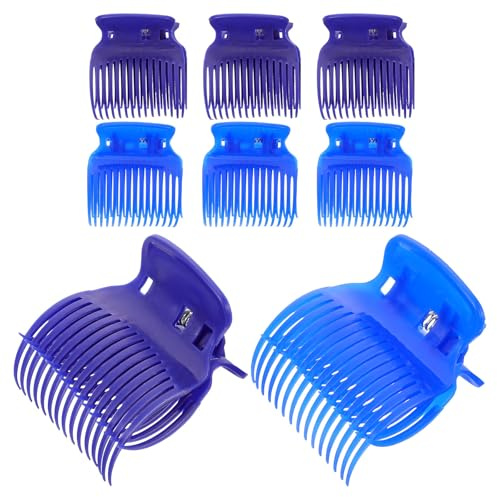 WOONEKY Pinzas para Rulos Calientes 8 Piezas de Abs para Crear Peinados Variados Reutilizables, Ideales para Uso en Casa y Salón de Belleza
