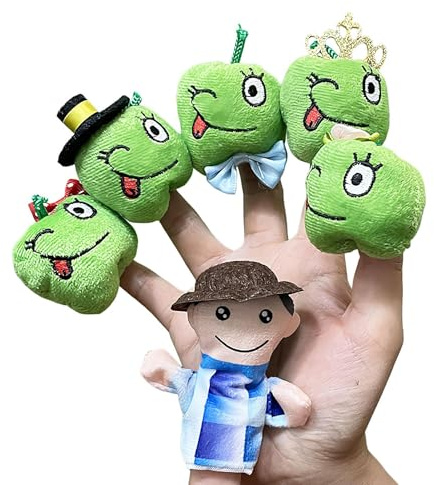 Títeres De Dedos para Bebés | 6 Piezas De Peluche para Contar Historias - Muñecos Interactivos De Peluche para Teatro Infantil