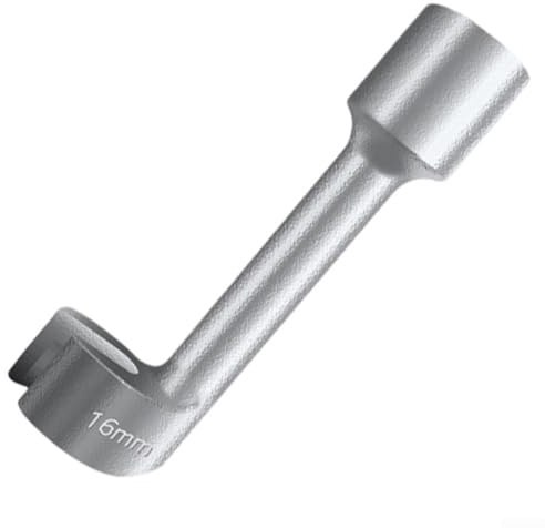 Eawfgtuw L-förmiges Maulschlüssel-Set, 12 mm - 19 mm, 45# Stahl mit klaren Größenmarkierungen, langlebiges Steckschlüssel-Werkzeug für die Automobilwartung für Standard-1/2-Antriebssysteme (16)