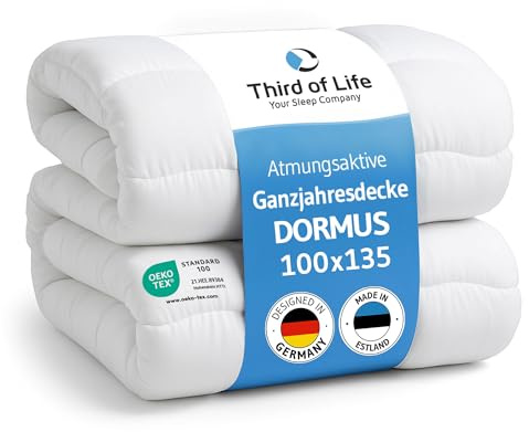 Third of Life DORMUS 100 x 135 vinterdunjacka för småbarn och spädbarn Ökotex 100 x 135 täcke för kalla nätter, filt tillverkad av sömnexperter, tillverkad i EU, andas