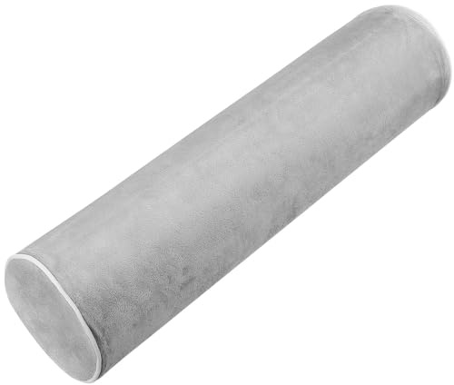 HOMOBABE Almohada de Soporte Cervical y Lumbar Cilíndrica 11X40 CM, Algodón Viscoelástico, Uso para Dormir y Alivio de Dolor de Espalda
