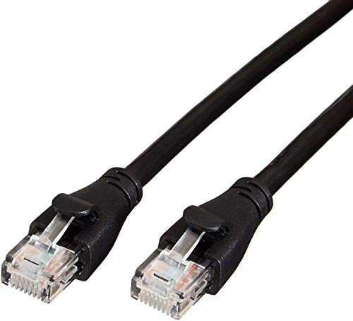 Amazon Basics Gigabit-Ethernet-LAN-Kabel, RJ45, Cat6, ideal für Heim- und Büronetzwerke, 1m 1 Stück, Schwarz