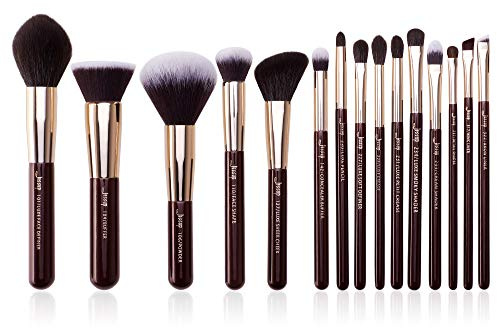 Jessup 15pcs Makeup Brushes Make up Tool Kit Beauty Professional Eyeshadow Power Lipstick Blending Cheeck Cosmetic Brushes Set Zinfandel T283