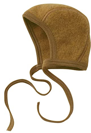 Engel Baby Häubchen, Fleece, 100% Wolle, Natur, 4 Farben (50/56, Safran Melange)