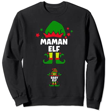 Future Maman Annoncer Grossesse Noël Enceinte Annonce Papa Sweatshirt