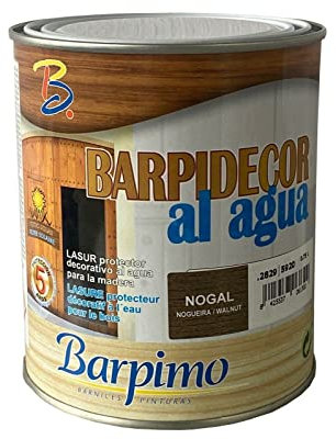 Barpimo Barpidecor Water-Resistant Wood Paint for Indoor/Outdoor Use, Fence/Shed/Furniture - Mahogany 750ml