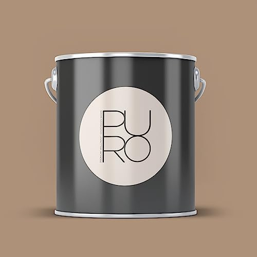 Livingwalls PURO Premium Wandfarbe c7018 - Malerfarbe für Wohnräume und Arbeitszimmer mit sehr hoher Deckkraft - matte hochwertige in Braun - 5l