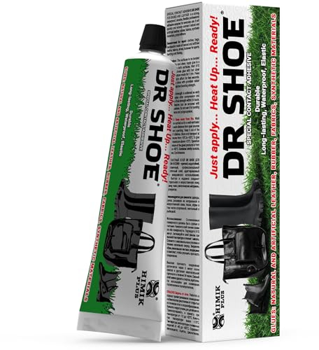 Dr.Shoe Contact Adhesive Glue for Shoes Repair Soles - 40ML Waterproof Universal Transparent Fabric Glue for Clothes, Boots, Synthetic, Rubber, and Leather Fix - Shoe Heel Repair