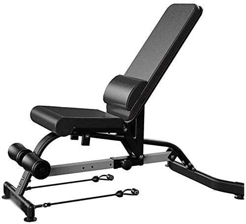 asdchZen Banc De Musculation Ajustable Banc D'Haltères D'Entraînement Complet du Corps, Banc De Musculation Banc D'Haltères Pliable Réglable Multi-Fonctions Sit-Ups RD Équipement