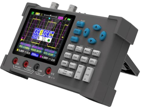 Multimetro digitale compatto per oscilloscopio, a doppio canale, con display trasparente e caratteristiche intuitive, 14 x 8,6 x 3,3 cm