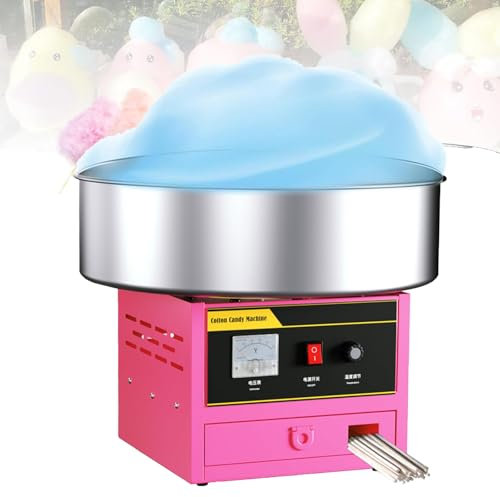 1200W kommersiell sockervaddsmaskin, professionell sockervaddsmaskin, elektrisk sockervaddsmaskin för födelsedagsfest, rosa elektrisk sockervaddsmaskin