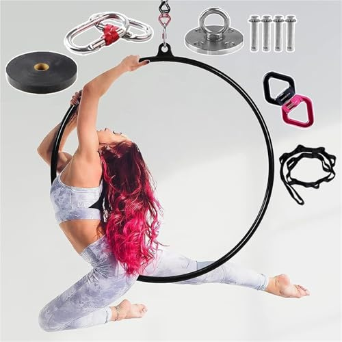 Aro aéreo, anillo de yoga aéreo para gimnasio en casa, accesorios de circo, diámetro de 90 cm