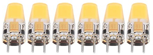 Dioche G6 Led G6.35 6PCS GY6.35 5W AC DC12V COB Bombilla de Luz de Techo de Silicona de Ahorro de Energía para Sala de Estar - Sin Parpadeo, ángulo de Haz de 360 ​​​​°, de Larga Duración