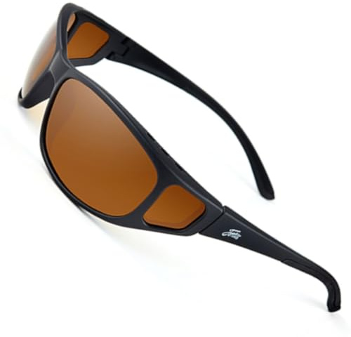 Fortis Wraps Brown 247 - Polarisationsbrille, Polbrille, Sonnenbrille zum Angeln