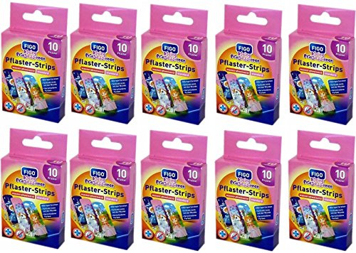 Lot de 100 pansements pour enfants Princesse 3 motifs