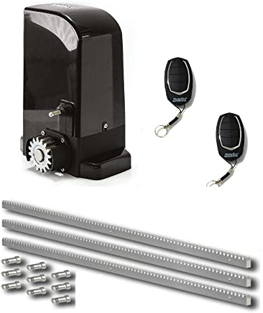 Motorline Bravo 500 Komplett-Set für professionelle Schiebetüren und Schiebetore, bis 500 kg, mit Zubehör in professioneller Qualität, Handbuch in spanischer Sprache.