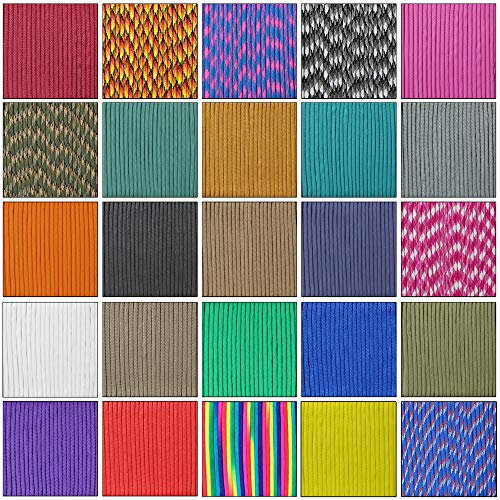 aufodara Paracord 19ft Schnüre Nylon Seil Survival kit Schnur 4mm 7 Kern-Strängen Mehrzweck-Seil für Outdoor Armband Handarbeit Schlüsselanhänger Anhänger Haustier Halsband Hundeleine (buntes)