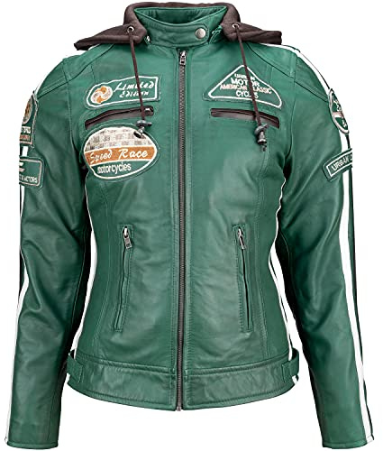 Urban Leather UR-152 Chaqueta Moto Mujer de Cuero '58 LADIES