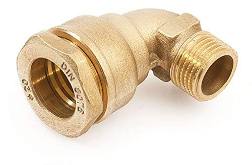 PE-Winkel Messing 40 mm 1 1/4 AG - Leichte und einfache Verschraubung von PE-Rohren mit zölligem Standard-Rohrgewinde als Kupplung im Bereich der Wasserversorgung