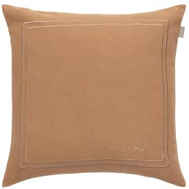 GANT Logo Kissenhülle Farbe Roasted Walnut Größe 50x50cm Kissenbezug einfarbig