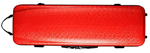 ZSHYP 4/4 Geigenkoffer in voller Größe Superleicht, mit Hygrometer-Geigenkasten Starke Hartschale, länglich mit Passwortschloss und Rucksackgurten,Red