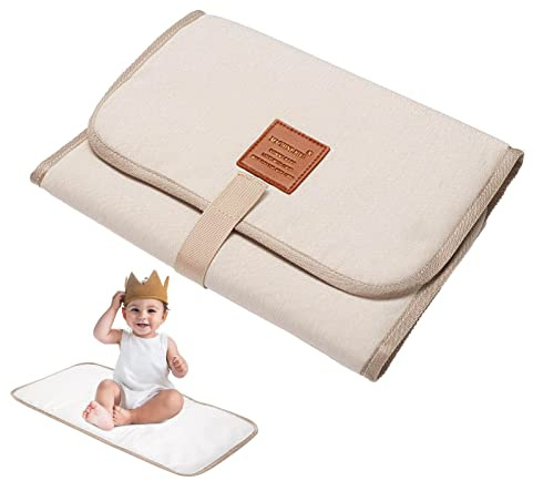 Bärbart skötunderlag, vikbart skötunderlägg – skötväska eller skötbordsunderlägg baby shower presenter, väsentliga för nyfödda, unisex babytillbehör
