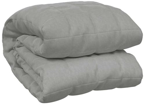 vidaXL Couverture lestée Grise 120x180 cm 5 kg Tissu, Couverture lestée pour l'anxiété