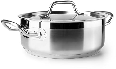 IBILI - Cacerola Con Tapa Inox Ebbe 22 Cm, Acero inoxidable 18/10, Apto para induccion
