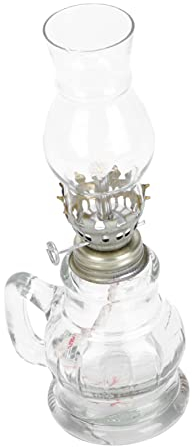 RORPOIR Vintage Kerosinlampe mit Docht Tragbare Retro Öllampe Aus für Camping Hochzeiten und Dekoration Antike Öllaterne Tischlampe für Innen und Außenbereiche