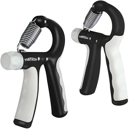 Fantecia Handgreppsförstärkare för barn och ungdomar, justerbart motstånd handgripare 5-20 kg, handgrepp för styrketräning, stressavlastningsgrepp (svart-2-pack)