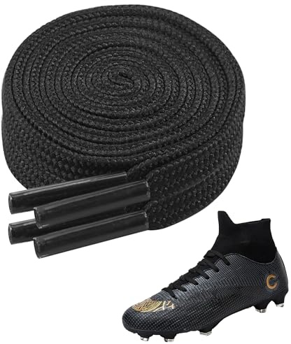 CCSOFTIME 2 Pairs Flat Football Boot Laces,4mm Thin Laces for Nike Mercurial Shoe, Replacement Trainers Shoelaces for Golf Shoes,Rugby Boots,High Low Top Soccer Cleats