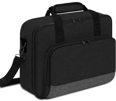 Hosoncovy Projector Carrying Case with Accessories Pockets Projector Travel Storage Bag Projector Organizer Carrier for Epson/BenQ/ViewSonic and Other Brand Projector