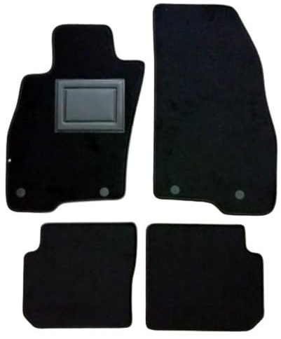 4 Tappetini in Moquette per Fiat Punto dal 2015 al 2025 con 4 Bottoni, Fondo Antiscivolo con Battitacco in PVC - Alta Qualità - Made in Italy - OFFICINE MILANO