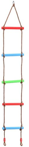 Jcasbdn Échelle de Corde pour Les Enfants de 6 Pieds en Plastique Robuste Cordes de Nylon en Nylon escaladant des Jouets Super pour Le Swing.