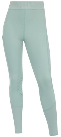 LeMieux Young Rider Lizzie - Leggings de malla con agarre de silicona en la rodilla, pantalones de equitación para niñas, agua, 9-10 años