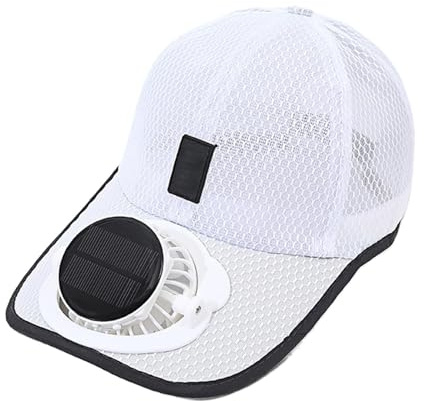 Gorra con Ventilador Solar, Gorras Hombre Béisbol De Malla con Ventilador Solar, 3 Velocidades Sombrero Ventiladors - UV, Transpirable para Hombre Y Mujer, Actividades Aire Libre como Senderismo