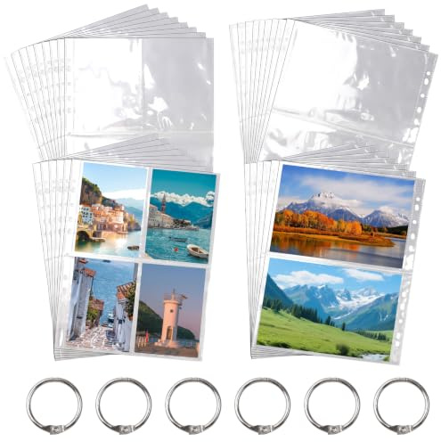 RoyalChic 30 st transparent vykortalbum, 180 fickor för A6/A5-foton