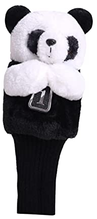 Harilla Netter Panda Golfschläger Kopfbedeckung Schutz Tier Kopfbedeckung Cover Unisex Golfausrüstung Zubehör