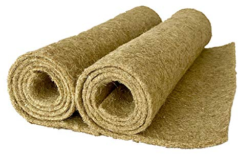 pemmiproducts Nagerteppich aus 100% Hanf, 100 x 40 cm ca. 5 mm dick,2er Pack, (EUR 8,75 je Stück), Nagermatte, Hanfmatte geeignet als Käfig Bodenbedeckung, Nager-Teppich, Haustier-Schlafmatte