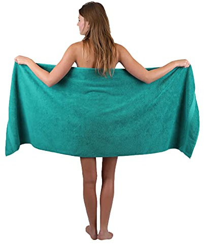 Betz Saunatuch XXL Badetuch Liegetuch Strandlaken Saunahandtuch Premium Frottee 100% Baumwolle Größe 70 x 200 cm Farbe smaragdgrün