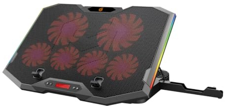 BASE DE REFRIGERACION PARA PORTATILES GAMING CONCEPTRONIC HASTA 17- 6 VENTILADORES LUZ RBG