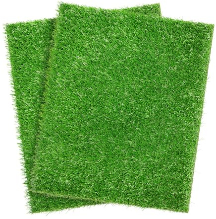 Artificial Dog Grass Pee Pad 23x23 2 Pack, Washable Indoor Potty Training Replacement Turf for Puppy, Reusable Realistic Fake Grass for Dogs, Grass Patch for Dogs Potty